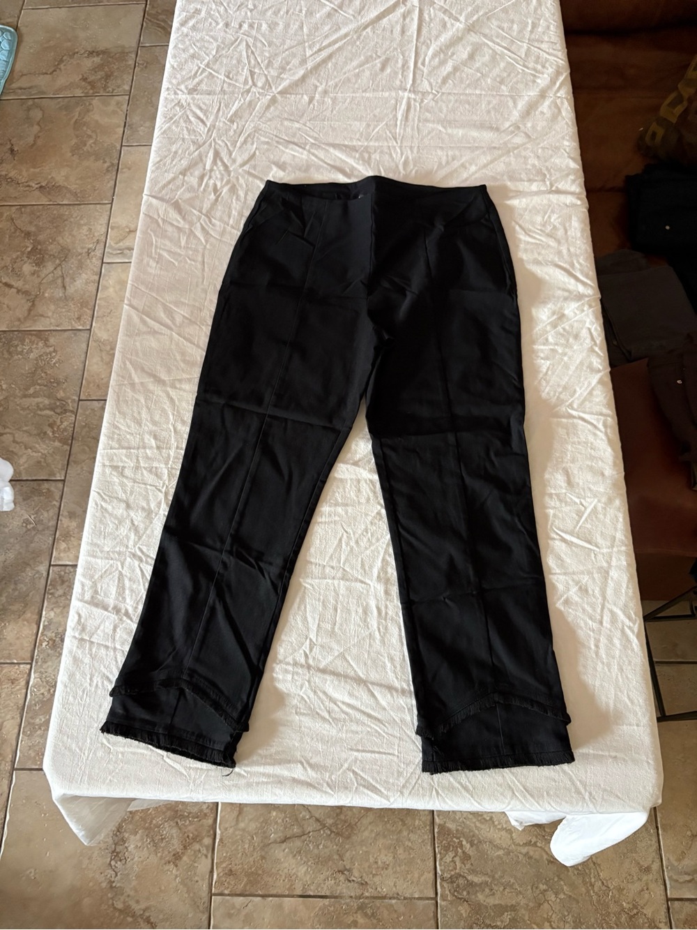 Attyre Women’s Black Dress Petite Pants with decorative cuff